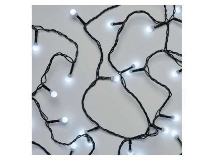 LED vánoční cherry řetěz – kuličky, 30 m, venkovní i vnitřní, studená bílá, časovač