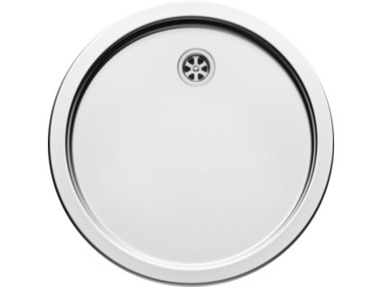 Nerezový plochý kruhový dřez ø 453 mm typ ED