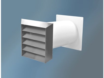 Ventilační systém kulatý, kruhové připojení, vnější mřížka nerez, ø 125 mm