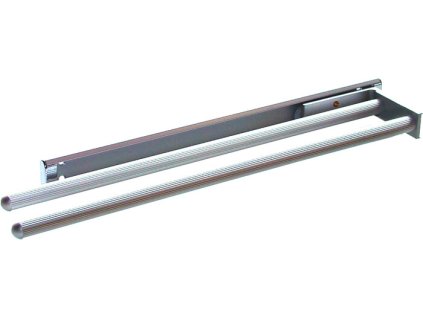 Držák na ručníky 2-ramenný stříbrný nastavitelný 90° 325 mm