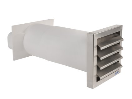 Teleskopický ventilační systém optimAIRo a dlouhá vnější mřížka z nerezové oceli