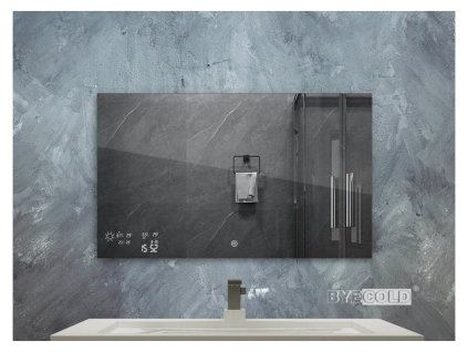 Chytré topné zrcadlo s LED osvětlením, 250W, 80x60cm, s WiFi termostatem