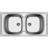 Dvojitý nerezový dřez 860 x 365 mm typ E33D