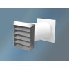 Ventilační systém kulatý, ploché připojení, vnější mřížka nerez, ø 150 mm