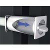 Energeticky úsporný ventilační systém Aeroboy, plastový, bíly, ø 150 mm