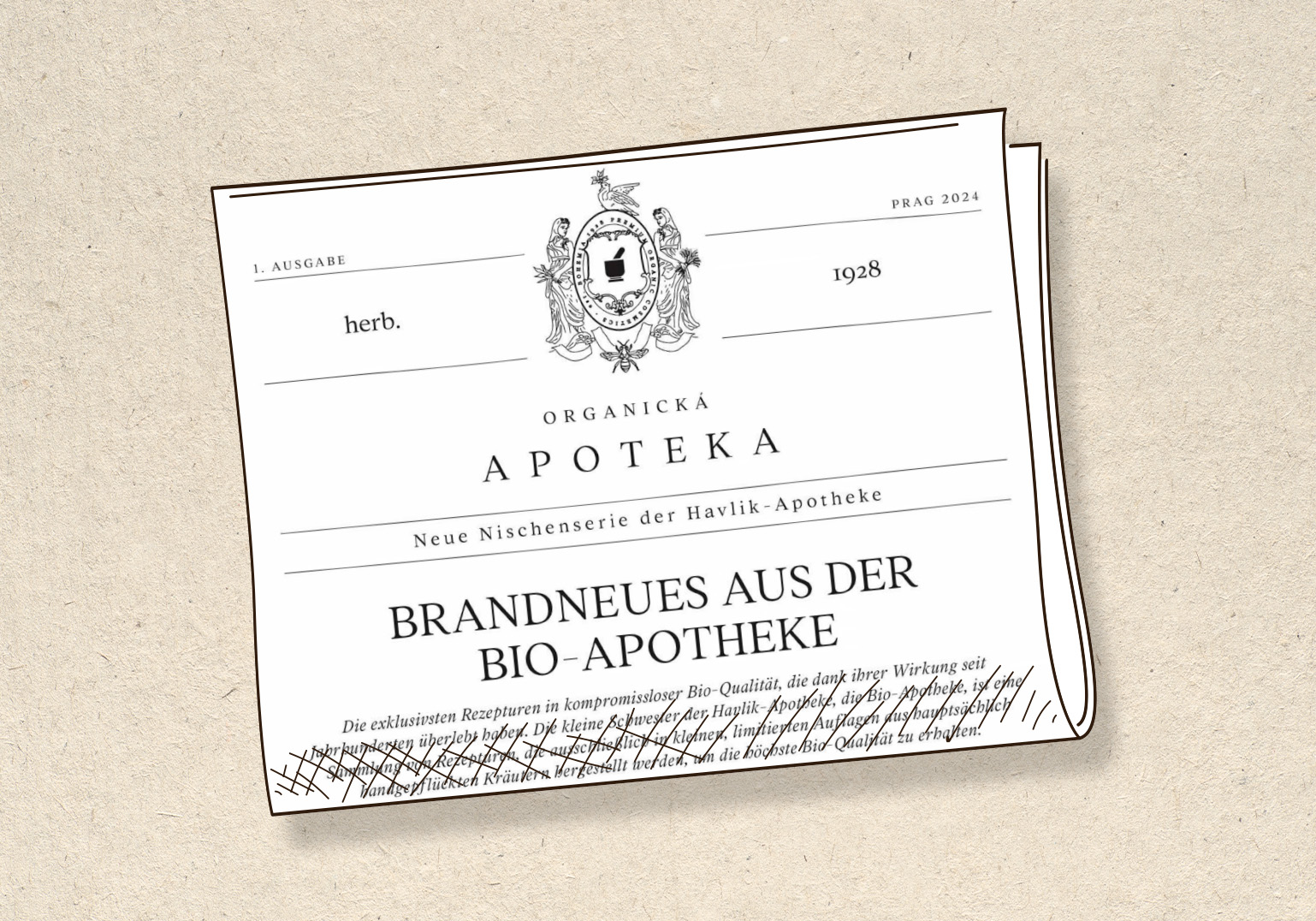 Organicka Apoteka newspaper in Deutsch