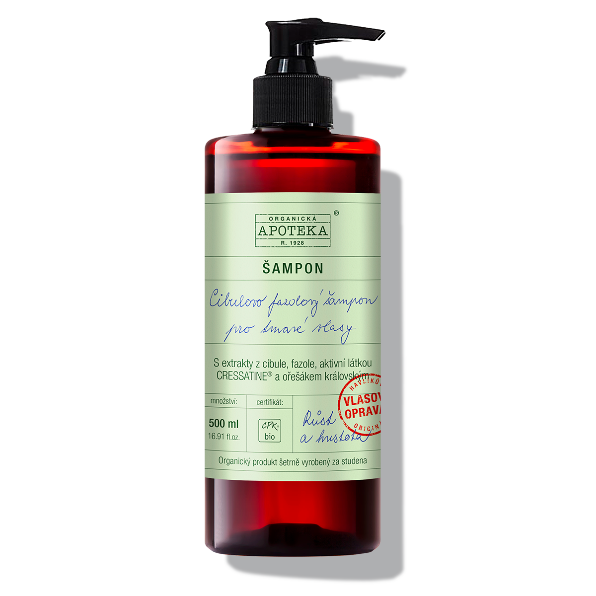 Havlíkova apotéka Cibulovo fazolový šampon na tmavé vlasy Velikost: 500 ml