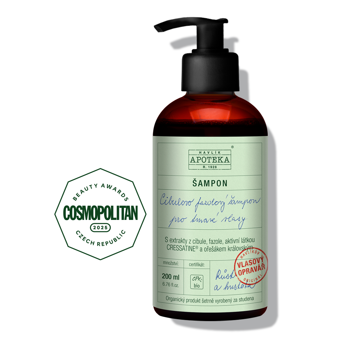 Havlíkova apotéka Cibulovo fazolový šampon na tmavé vlasy Velikost: 200 ml