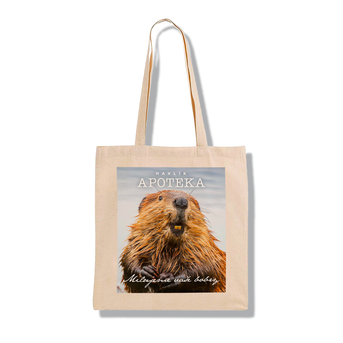 Plátěná taška - Milujeme vaše bobry