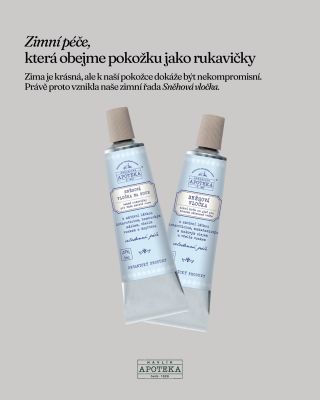 Řada Sněhová vločka ❄️🥰 vznikla s respektem k potřebám pokožky v zimním období. Chrání, regeneruje a pomáhá pleti i rukám...