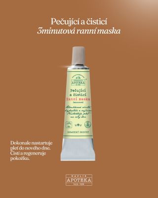 Dokonale nastartovaná pleť do nového dne? 🥰🫶🏻 Objev pečující a čisticí 3minutovou ranní masku 🤍