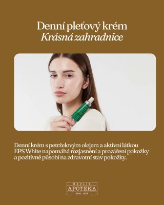 Denní pleťový krém Krásná zahradnice 🌿🫶🏻 Pleť okamžitě sjednotí, chrání před vlivy okolí a udržuje ji svěží 🥰