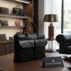 Dámská prémiová kožená taška Boss Lady black a white