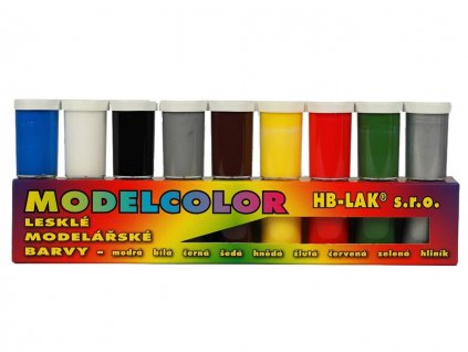 HB-LAK Modelcolor lesklé modelářské barvy 9 x 18 g