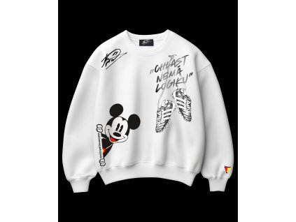 BÍLÁ OVERSIZE MIKINA MARTIN FENIN - limited edition