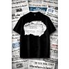 Černé kvalitní oversize triko HB NEWS EDITION