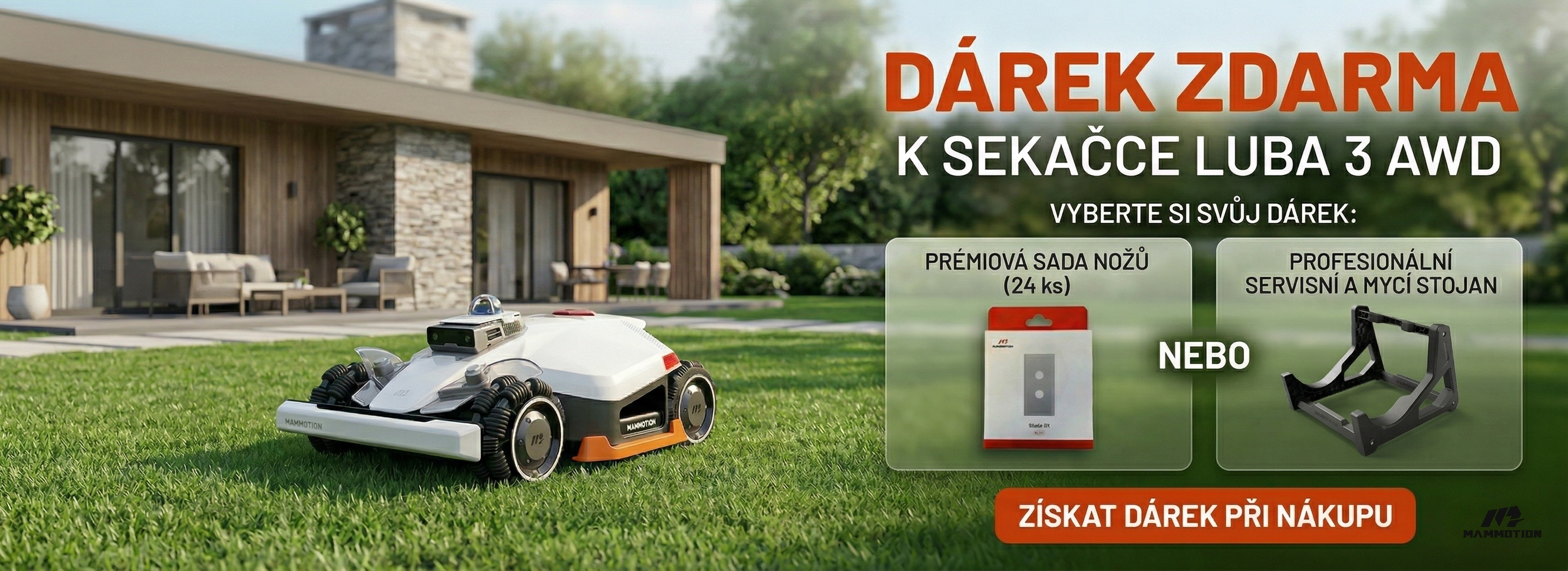 Akce na robotické sekačky Mammotion LUBA