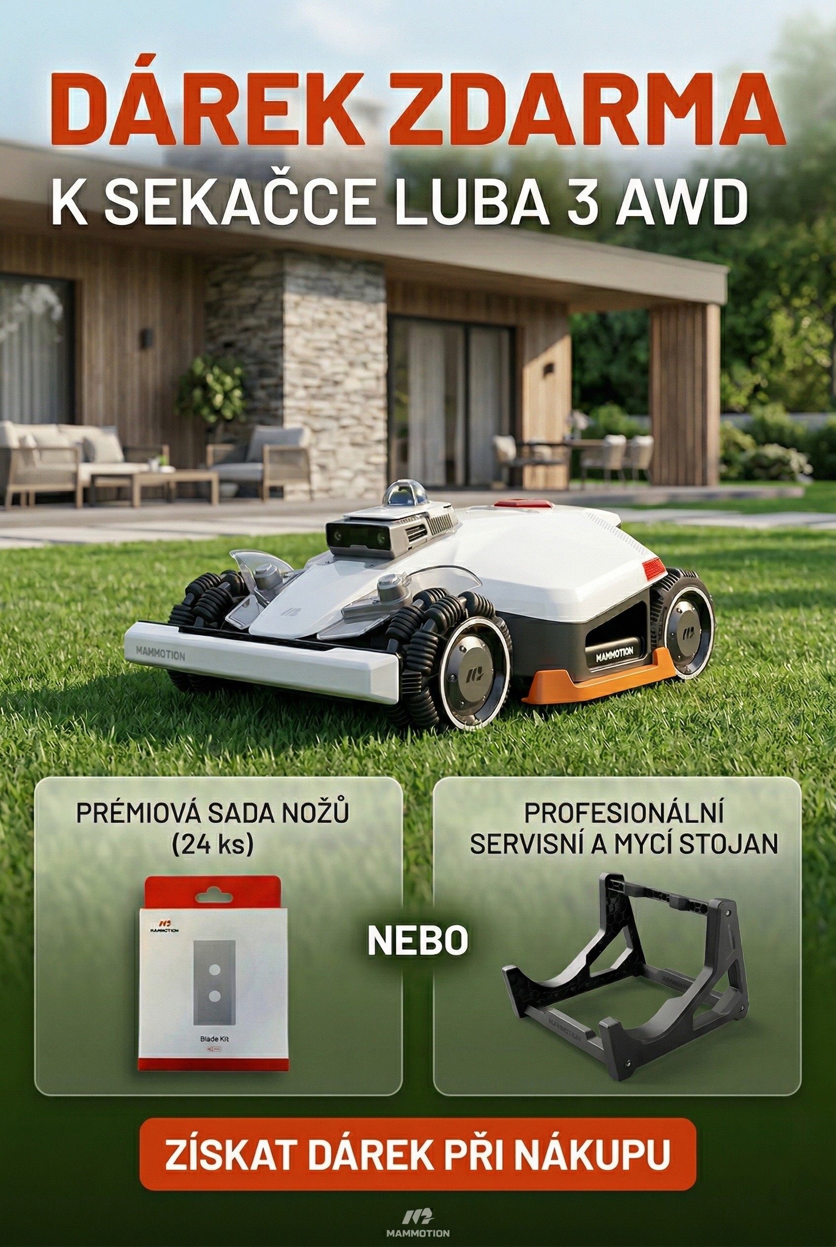 Akce na robotické sekačky Mammotion LUBA