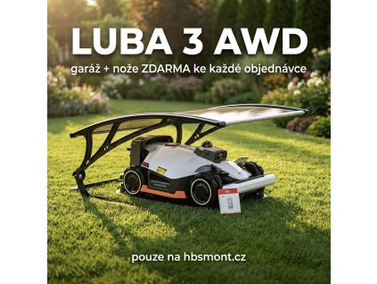 Robotická sekačka Mammotion LUBA 3 AWD 3000  ZDARMA garáž v hodnotě 1.999,- + sada nožů v hodnotě 1.599,-