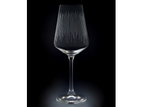 Broušené skleničky na víno Sandra Déšť (250 ml, 2 ks)