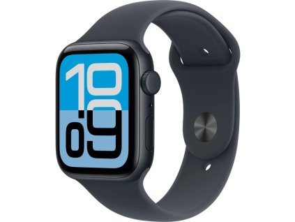 Apple Watch SE 3 (2025) 40mm Temně inkoustový hliník s inkoustovým sportovním řemínkem S/M