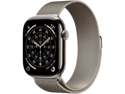 Apple Watch Series 11 Cellular (46mm) Přírodní titan s přírodním milánským tahem M/L