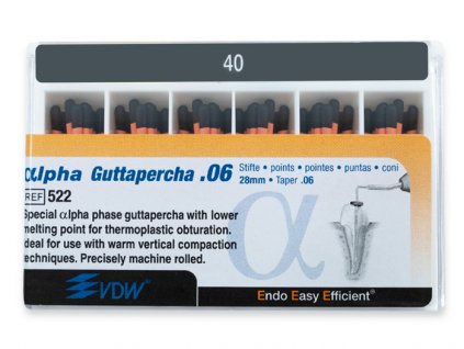 Alpha gutaperčové čepy 40/.06, 60ks
