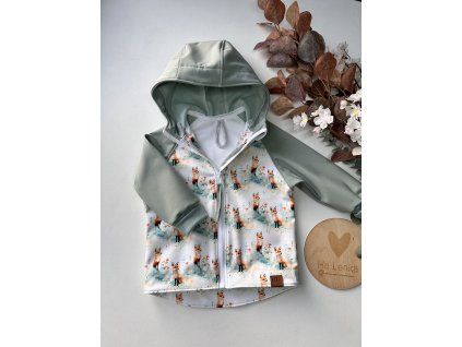 Softshellová bunda LIŠKY/ZAPRÁŠENÝ MINT