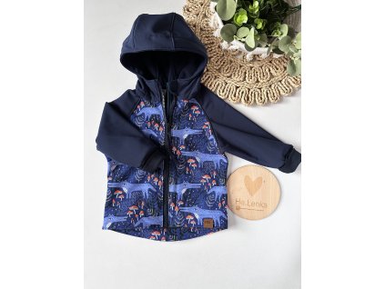 Softshellová bunda vel. 80/86 TM. MODRÁ/VLK
