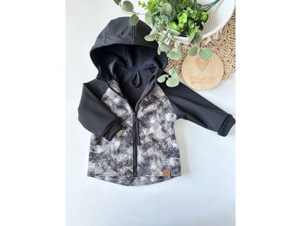 Softshellová bunda vel. 80/86 MRAMOR/ČERNÁ