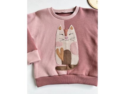 Mikina s aplikací vel.86 KOČKA