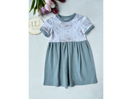 Šaty Terezka vel. 98 MINT/VELERYBY