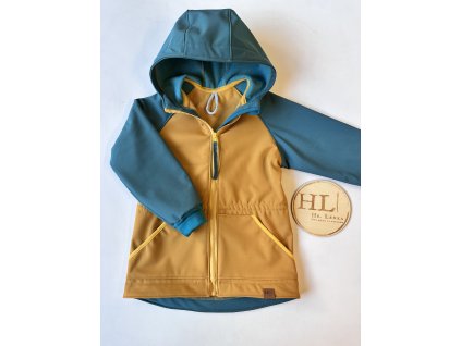 Softshellová bunda HOŘČICE/PETROLEJ