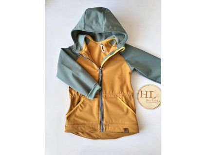 Softshellová bunda HOŘČICE/ZAPRÁŠENÝ MINT