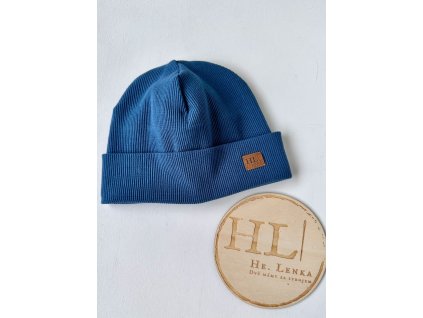 Čepice / nákrčník hrubší ŽEBRO PETROLEJ