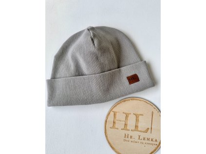 Čepice / nákrčník hrubší ŽEBRO ŠEDÁ