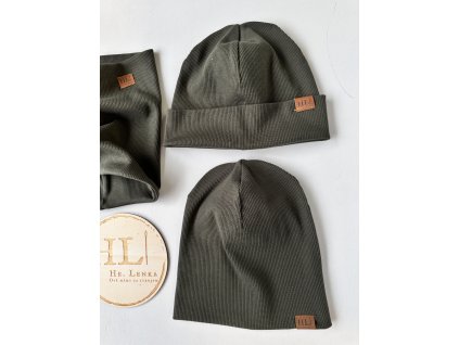 Čepice / nákrčník ŽEBRO KHAKI