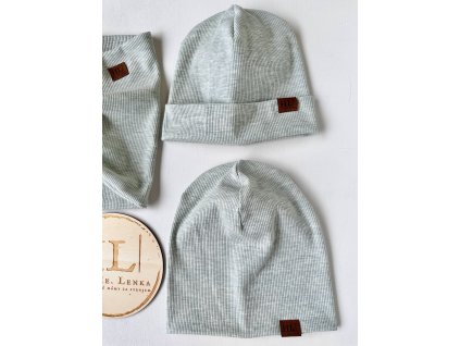 Čepice / nákrčník ŽEBRO ZELENÝ MELÍR