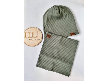 Čepice + nákrčník, obvod hlavy 55-58cm OLIVA