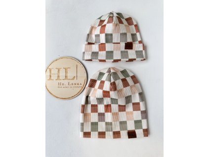 Čepice / nákrčník ŽEBRO KOSTKY