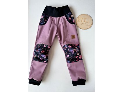 Softshellové kalhoty vel. 98 MAUVE/MŮRY