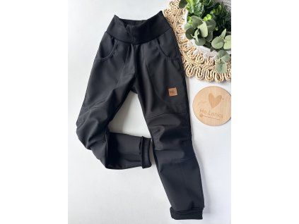 LETNÍ Softshellové kalhoty ČERNÉ