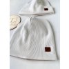 Čepice / nákrčník hrubší ŽEBRO SMETANA