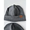 Čepice / nákrčník hrubší ŽEBRO TMAVĚ ŠEDÝ MELÍR