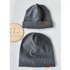 Čepice / nákrčník hrubší ŽEBRO TMAVĚ ŠEDÝ MELÍR