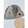 Čepice / nákrčník hrubší ŽEBRO ŠEDÁ
