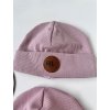 Čepice / nákrčník hrubší ŽEBRO STARORŮŽOVÁ