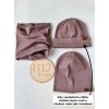 Čepice / nákrčník ŽEBRO MAUVE