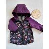 Softshellová bunda vel. 80/86 FIALOVÁ/MŮRY