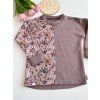 Mikina vel.74 KVĚTY/MAUVE
